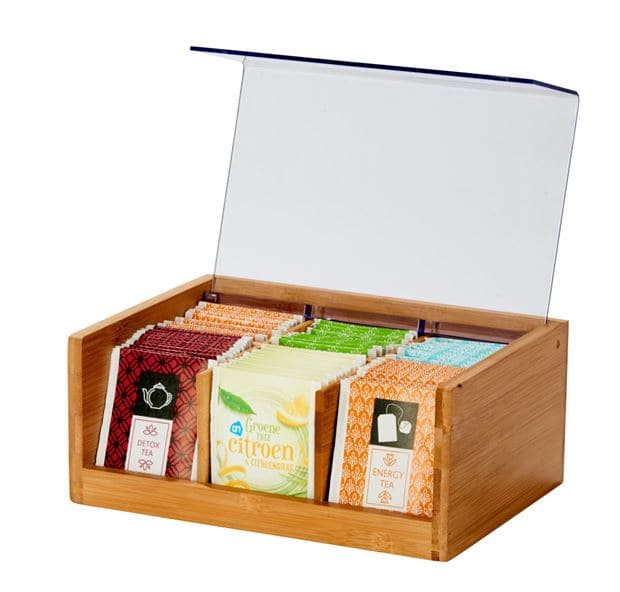 PANDA Transparent tea box, natural H 9 x W 22 x D 15 cm - best price from Maltashopper.com CS608300