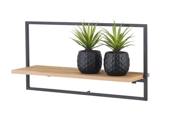 MIX & MATCH Wall organizer black, natural H 53 x W 20 x D 15 cm - best price from Maltashopper.com CS620816