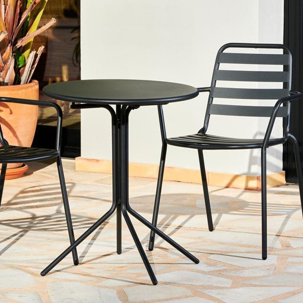 OLAV Black bistro table H 70 cm - Ø 60 cm - best price from Maltashopper.com CS669501