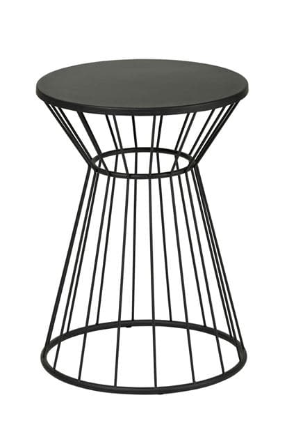 STRAPES Black coffee table H 55 cm - Ø 40 cm - best price from Maltashopper.com CS675059