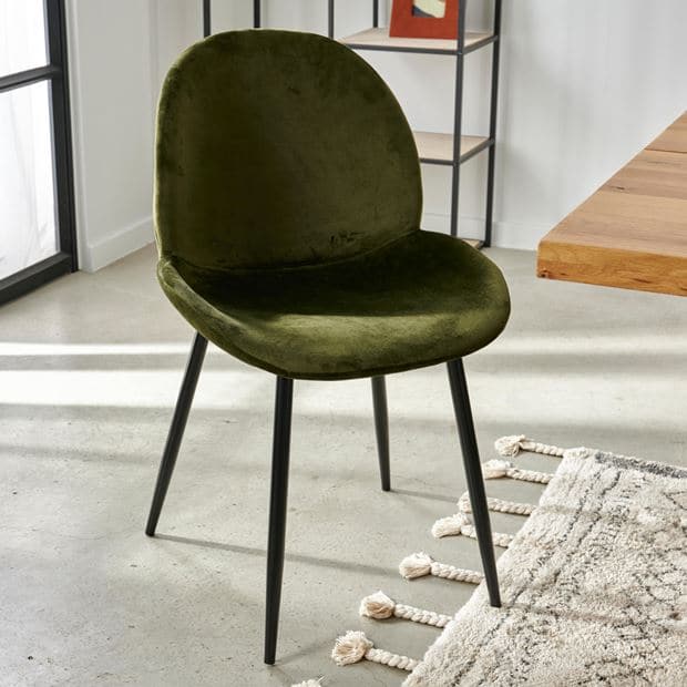 Casa FREYO Olive green chair H 82 x W 50 x D 53 cm
