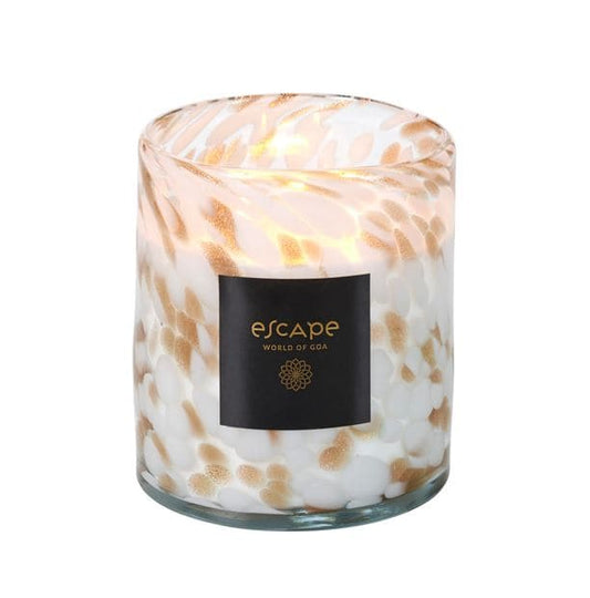 GOA Scented candle white, golden, multicolored H 13.5 cm - Ø 12 cm - best price from Maltashopper.com CS663656