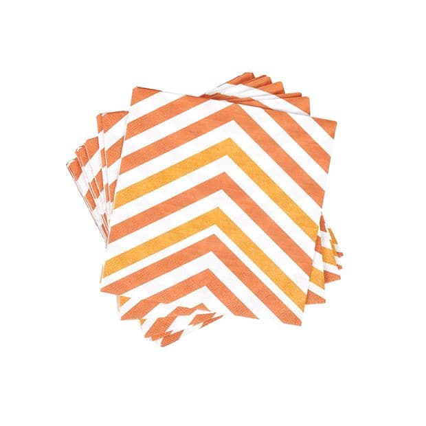 Casa TROPEZ Set of 20 white, red, orange paper napkins W 33 x L 33 cm