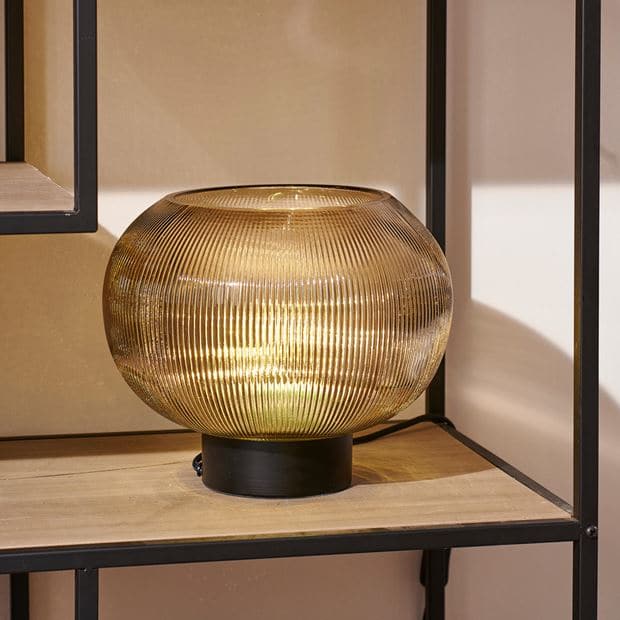 VINTO Table lamp ambro transparent H 28.5 cm - Ø 23 cm - best price from Maltashopper.com CS656138