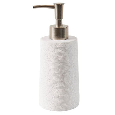 WHITE ELEGANCE White, silver soap dispenser H 17.5 cm - Ø 6.5 cm - best price from Maltashopper.com CS668507