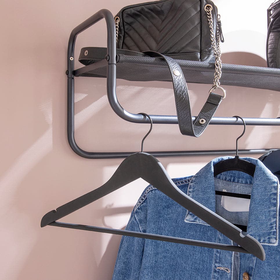 Bricocenter COAT RACK BLACK SPACEO 90X30X30 CM -STUDIO