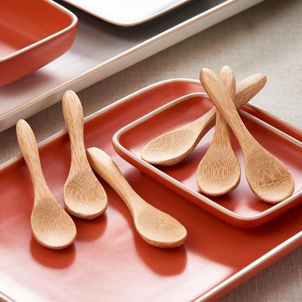 BAMBOO Spoons set of 6 naturalL 9.5 cm - best price from Maltashopper.com CS590898