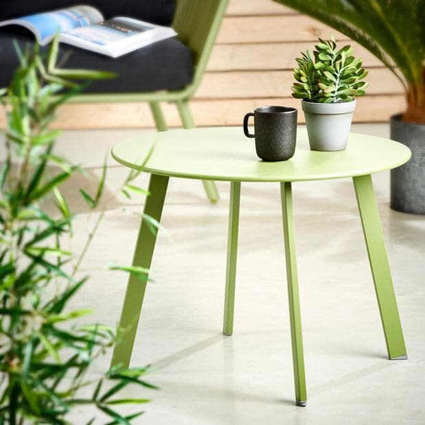 NURIO Green lounge table H 46 cm - Ø 60 cm - best price from Maltashopper.com CS629041