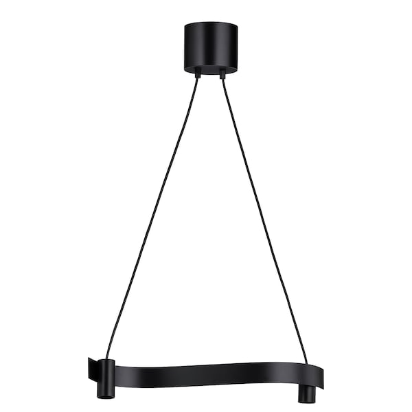 ACKJA - Pendant lamp, wave shaped/black, 60 cm - best price from Maltashopper.com 30558916