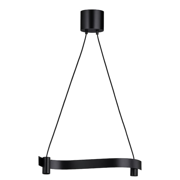 Ikea ACKJA - Pendant lamp, wave shaped/black, 60 cm