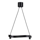 ACKJA pendant lamp, wave shaped/black, 60 cm