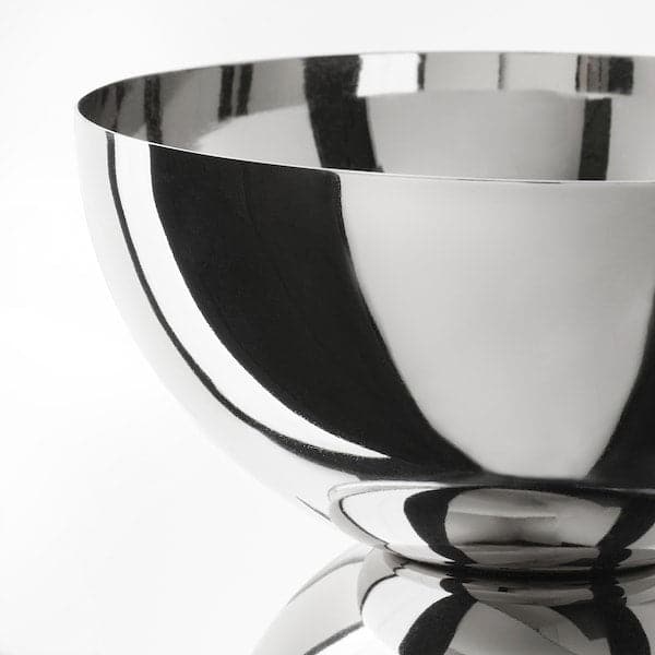 ACKJA / MOLNART - Lampada da tavolo con lampadina, effetto cromato/globo  vetro trasparente grigio 