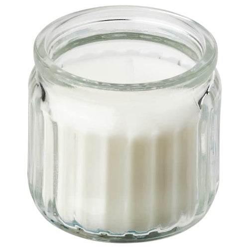 ADLAD - Scented candle in glass, Scandinavian Woods/white, 12 hr
