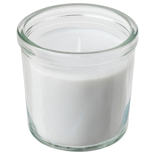 ADLAD - Scented candle in glass, Scandinavian Woods/white, 20 hr