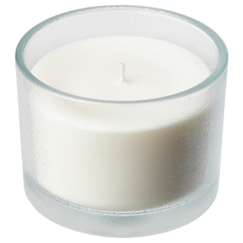 ADLAD - Scented candle in glass, Scandinavian Woods/white, 50 hr