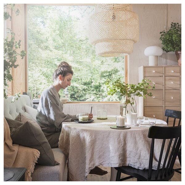Ikea ADLAD - Scented candle in glass, Scandinavian Woods/white, 40 hr
