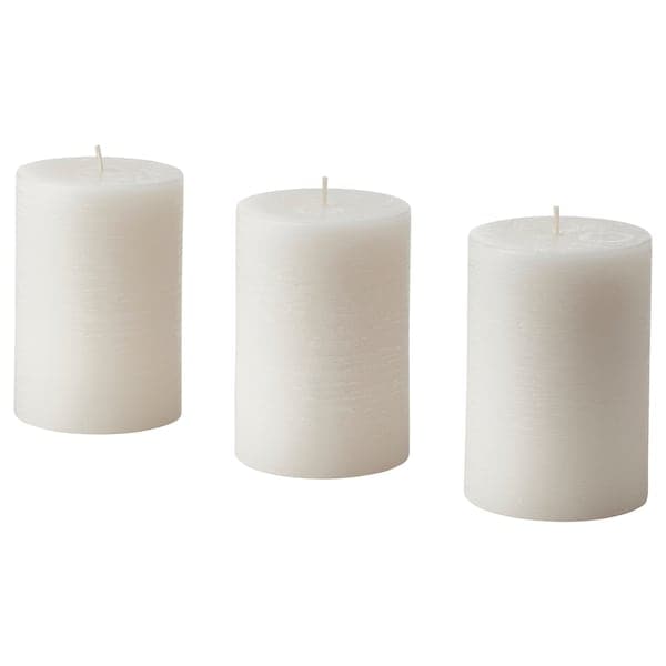 ADLAD - Scented pillar candle, Scandinavian Woods/white, 30 hr - best price from Maltashopper.com 00502313