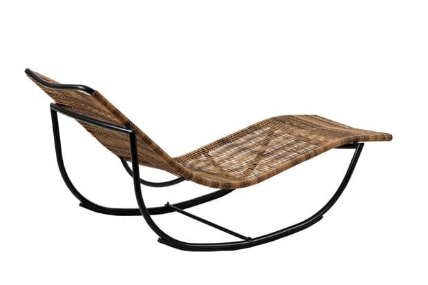 ACAPULCO Natural rocking deckchair H 70.5 x W 62 x L 155 cm - best price from Maltashopper.com CS667975