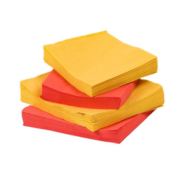 UNI Set of 20 ocher napkins W 33 x L 33 cm - best price from Maltashopper.com CS576037