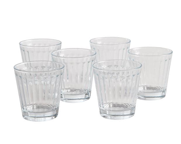 LINAS Set of 6 transparent glasses H 26 x W 10 x D 17 cm - best price from Maltashopper.com CS666631