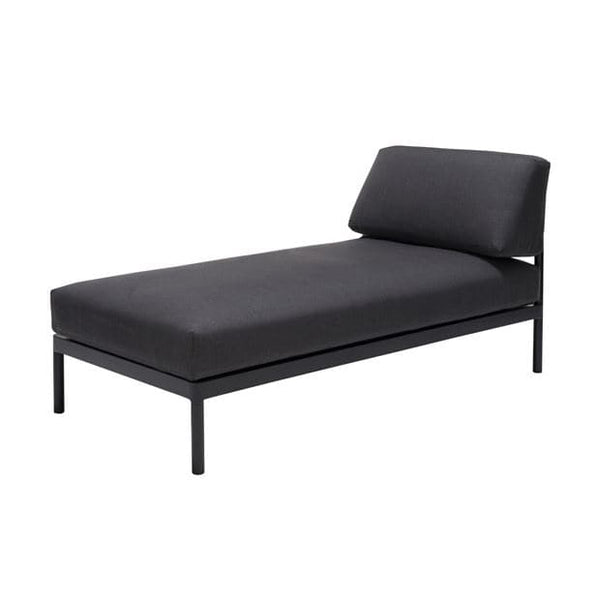 HANNA Lounge chair black H 59 x W 73.8 x L 150.9 cm