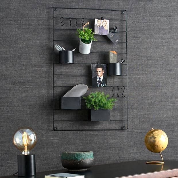 MODULAR Wall organizer black H 80 x W 50 cm - best price from Maltashopper.com CS605185