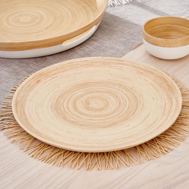 PAMBOE Natural charger plate H 2 cm - Ø 32 cm - best price from Maltashopper.com CS628530