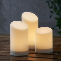 ÄDELLÖVSKOG - LED block candle in/out, set of 3 - best price from Maltashopper.com 10520255