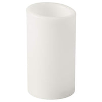ÄDELLÖVTRÄD - LED block candle, white/indoor, 14 cm - best price from Maltashopper.com 10520260