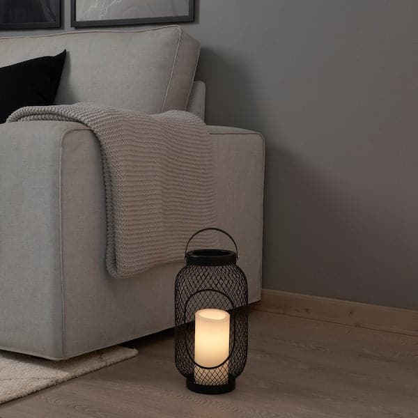 ÄDELLÖVTRÄD - LED block candle, white/indoor, 14 cm - best price from Maltashopper.com 10520260