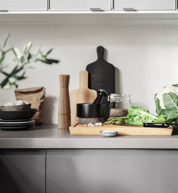 Ikea ÄDELSTEN - Pestle and mortar, marble black