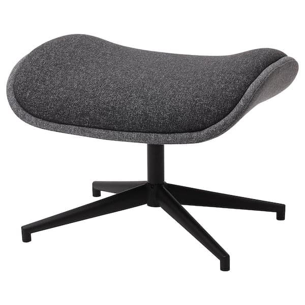 ÄLEBY - Footstool, Gunnared smoke grey/dark grey ,