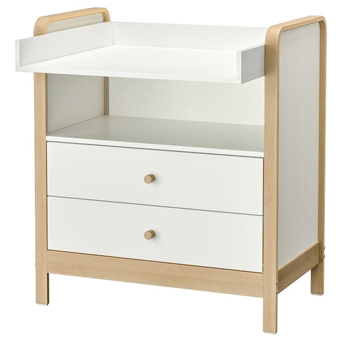 ÄLSKVÄRD - Changing table/chest of drawers, birch/white