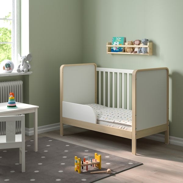 Ikea ÄLSKVÄRD - Cot, birch/white,60x120 cm