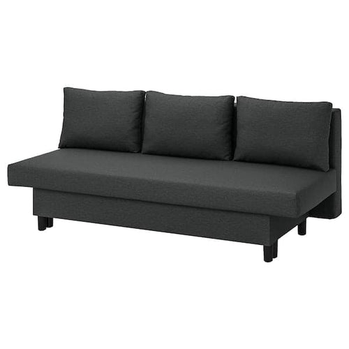 ÄLVDALEN - 3-seater sofa bed, Knisa dark grey ,