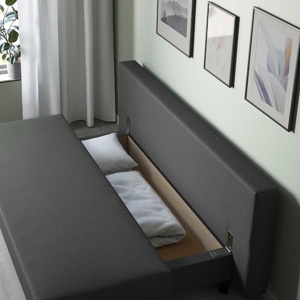 Ikea ÄLVDALEN - 3-seater sofa bed, Knisa dark grey ,