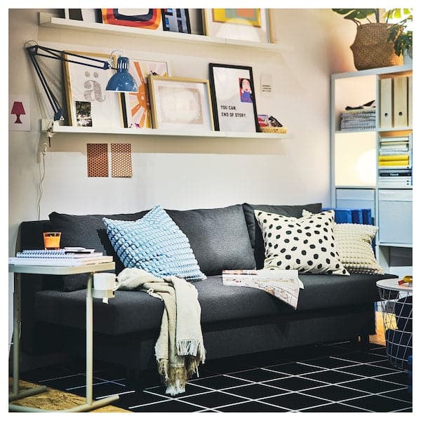 ÄLVDALEN - 3-seater sofa bed, Knisa dark grey , - best price from Maltashopper.com 80462596