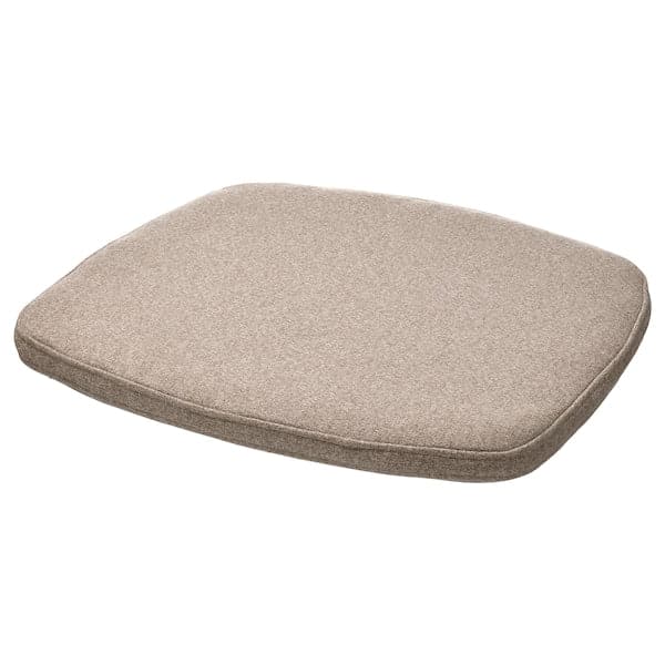 ÄLVGRÄSMAL - Chair cushion, beige, 32.6 / 31.3x33x3 cm