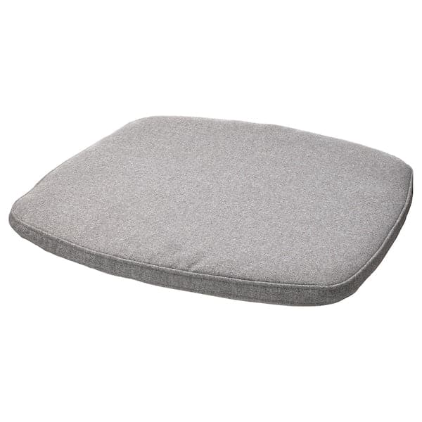 ÄLVGRÄSMAL - Chair cushion, grey, 32.6/31.3x33x3 cm