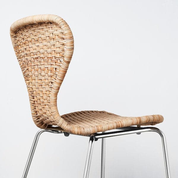 ÄLVSTA - Chair, handmade rattan/Sefast chrome-plated - best price from Maltashopper.com 59481568