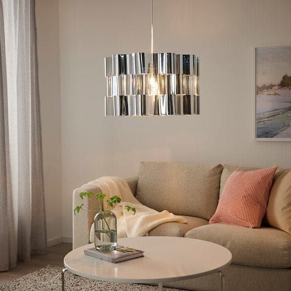 ÄLVSTARR / HEMMA - Pendant lamp, chrome effect, 51 cm - best price from Maltashopper.com 69416025