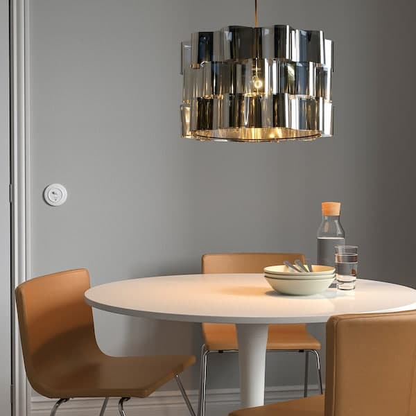 ÄLVSTARR / SUNNEBY - Pendant lamp, chrome effect, 51 cm - best price from Maltashopper.com 09416033