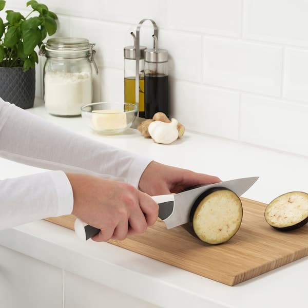 ÄNDLIG - 3-piece knife set, light grey/white - best price from Maltashopper.com 70257624