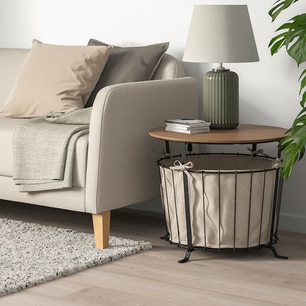 ÄNGESBYN - Storage table, black/pine light brown stained, 60 cm - best price from Maltashopper.com 30492275