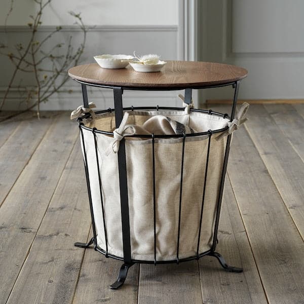 ÄNGESBYN - Storage table, black/pine light brown stained, 43 cm - best price from Maltashopper.com 00497806