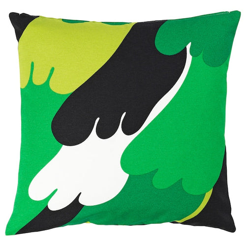 ÄNGSFIBBLA - Cushion cover, multicoloured, dark, 50x50 cm
