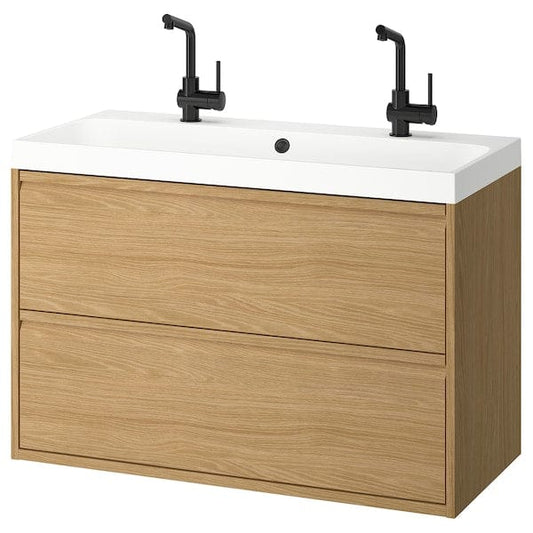 Ikea ÄNGSJÖN / BACKSJÖN - Washing/drawer/blender cabinet, oak effect,100x48x69 cm