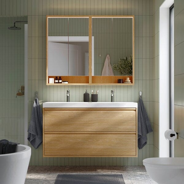Ikea ÄNGSJÖN / BACKSJÖN - Washing/drawer/blender cabinet, oak effect,120x48x69 cm