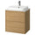 ÄNGSJÖN / BACKSJÖN - Washbasin/drawer unit/misc, oak/white marble effect,62x49x71 cm