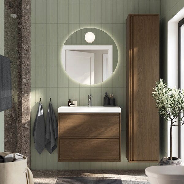 Ikea ÄNGSJÖN / BACKSJÖN - Washbasin/drawer/misc cabinet, brown oak effect,80x48x69 cm